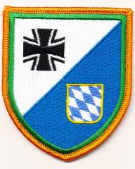 Aufnäher Heimatschutzregiment 1 Bayern, farbig, mit Klett